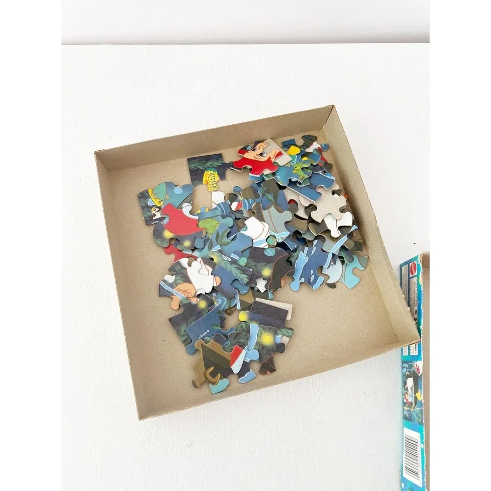 Disney Mattel The Little Mermaid Puzzle Blue 1997 Ariel 70 Piece Kiss the Girl